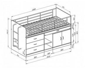 Кровать-чердак Дюймовочка-6 Белый в Урае - uraj.mebel-e96.ru