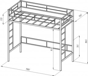 Кровать-чердак Севилья-1.1 в Урае - uraj.mebel-e96.ru