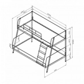 Кровать двухъярусная Дельта Лофт-20.02.04 Белый в Урае - uraj.mebel-e96.ru