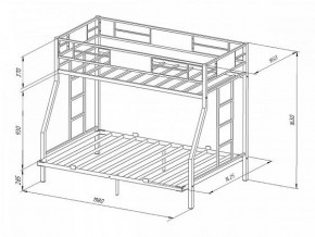 Кровать двухъярусная Гранада-ЯЯ 140 с ящиками в Урае - uraj.mebel-e96.ru