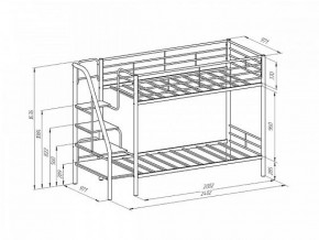 Кровать двухъярусная Толедо-П с полкой Черный/Венге в Урае - uraj.mebel-e96.ru