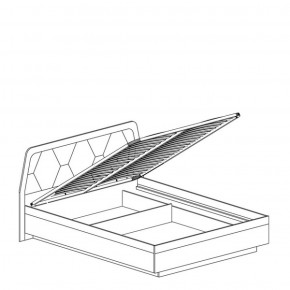 Кровать двуспальная 1600 с ПМ Дели 77 (Яна) в Урае - uraj.mebel-e96.ru