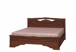 Кровать из массива Елена-3 с 2 ящиками Орех (БМ) в Урае - uraj.mebel-e96.ru