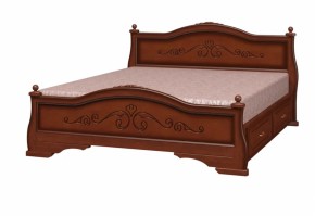 Кровать из массива Карина-1 с 2-мя ящиками Орех (БМ) в Урае - uraj.mebel-e96.ru