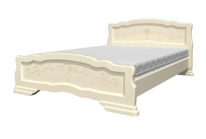 Кровать из массива Карина-6 Слоновая кость (БМ) в Урае - uraj.mebel-e96.ru