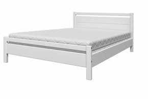 Кровать из массива Вероника-1 Белый античный (1400х2000) (БМ) в Урае - uraj.mebel-e96.ru