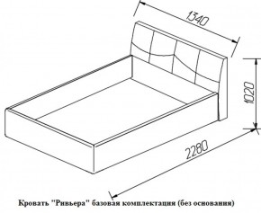 Кровать Ривьера (Белый) (МЛК) в Урае - uraj.mebel-e96.ru