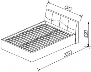 Кровать Ривьера (Белый) (МЛК) в Урае - uraj.mebel-e96.ru