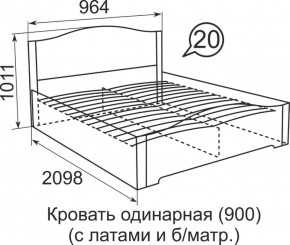 Кровать с латами Виктория 1400*2000 в Урае - uraj.mebel-e96.ru