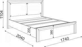 Кровать с настилом и мягкой частью Глэдис (модуль 31) 1600 в Урае - uraj.mebel-e96.ru