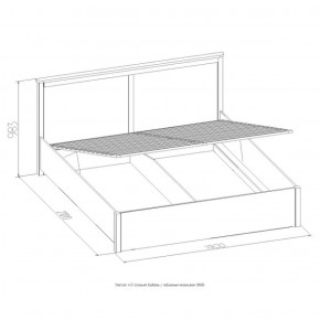 Кровать Шерлок с ПМ 1400 дуб сонома 1400*2000 в Урае - uraj.mebel-e96.ru