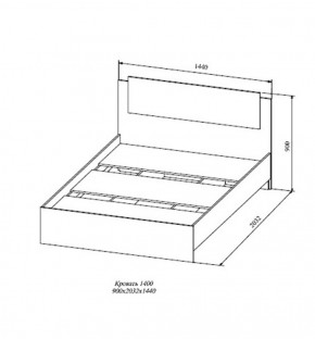 Кровать Софи СКР1400.1 (ДСВ) в Урае - uraj.mebel-e96.ru