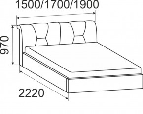 Кровать Соната с подъемным механизмом 1800*2000 в Урае - uraj.mebel-e96.ru