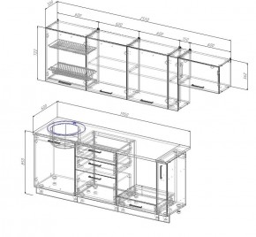 Кухонный гарнитур Лада 2550 в Урае - uraj.mebel-e96.ru