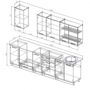 Кухонный гарнитур Лада 2800 в Урае - uraj.mebel-e96.ru