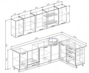 Кухонный гарнитур угловой Антрацит 2600х1600 в Урае - uraj.mebel-e96.ru