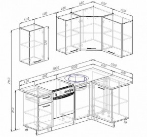 Кухонный гарнитур угловой Бланка 2000х1200 в Урае - uraj.mebel-e96.ru