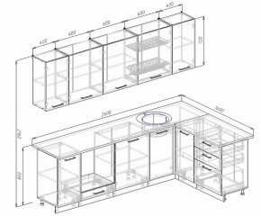 Кухонный гарнитур угловой Бланка 2600х1600 в Урае - uraj.mebel-e96.ru