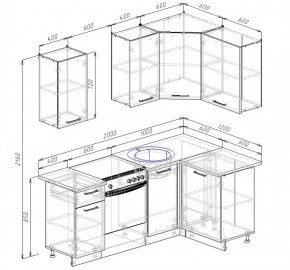 Кухонный гарнитур угловой Вегас 2000*1200 в Урае - uraj.mebel-e96.ru