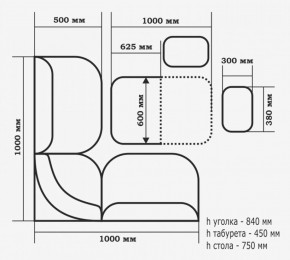 Кухонный уголок Тюльпан МИНИ  (кожзам-Борнео крем) в Урае - uraj.mebel-e96.ru