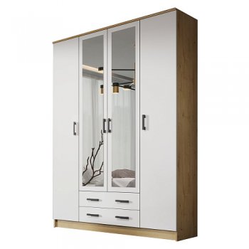 Шкаф Квадро 1600 вотан/белый (Эра) в Урае - uraj.mebel-e96.ru