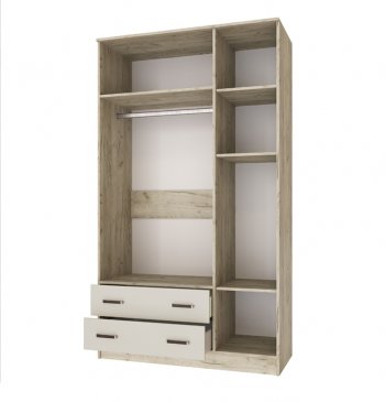 Шкаф Лагуна с антресолью крафт серый/кашемир (Текс) в Урае - uraj.mebel-e96.ru