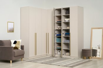 Гардеробная/шкаф 2200*1706 мм Ларго №3 Кашемир (Миф) в Урае - uraj.mebel-e96.ru