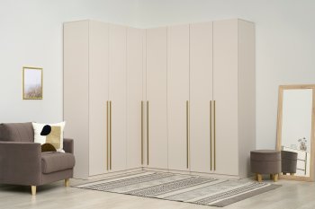 Гардеробная/шкаф 2200*1706 мм Ларго №3 Кашемир (Миф) в Урае - uraj.mebel-e96.ru