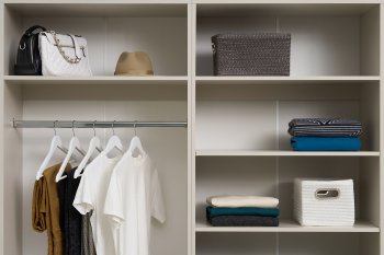 Гардеробная/шкаф 4000 мм Ларго №1 открытая Кашемир (Миф) в Урае - uraj.mebel-e96.ru