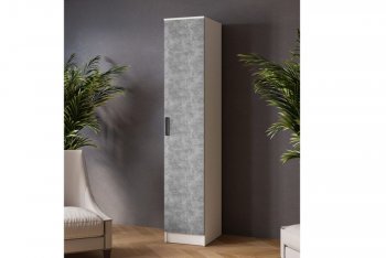 Пенал 400 мм Ларс белый/ателье свет. (Микон) в Урае - uraj.mebel-e96.ru