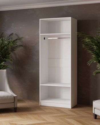 Шкаф 800 мм Ларс без зеркал белый (Микон) в Урае - uraj.mebel-e96.ru