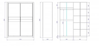 Шкаф-купе 1750 мм 2-х дверный Лацио (СБК) в Урае - uraj.mebel-e96.ru
