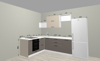Угловой кухонный гарнитур Санвут 1516х2100 мм в Урае - uraj.mebel-e96.ru