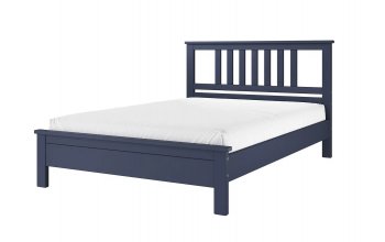 Кровать из массива Лаура темный лазурный (БМ) в Урае - uraj.mebel-e96.ru