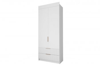 Шкаф Лавис ШД 900.1, белый софт (ДСВ) в Урае - uraj.mebel-e96.ru