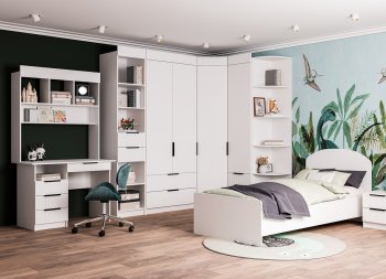 Набор детской мебели Лавис модульный белый софт (ДСВ) в Урае - uraj.mebel-e96.ru
