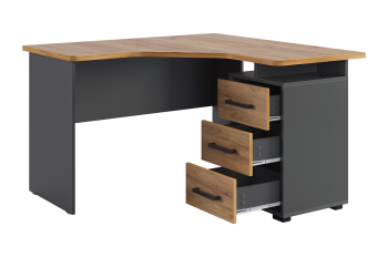 Уголок школьника Лайт-2 графит/крафт (Мебельсон) в Урае - uraj.mebel-e96.ru
