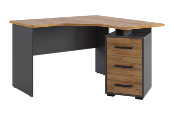 Уголок школьника Лайт-2 графит/крафт (Мебельсон) в Урае - uraj.mebel-e96.ru