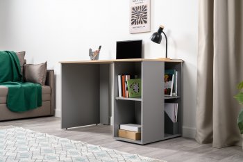 Стол письменный Лайт 12.163. серый (Моби) в Урае - uraj.mebel-e96.ru