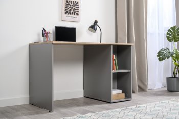 Стол письменный Лайт 12.163. серый (Моби) в Урае - uraj.mebel-e96.ru