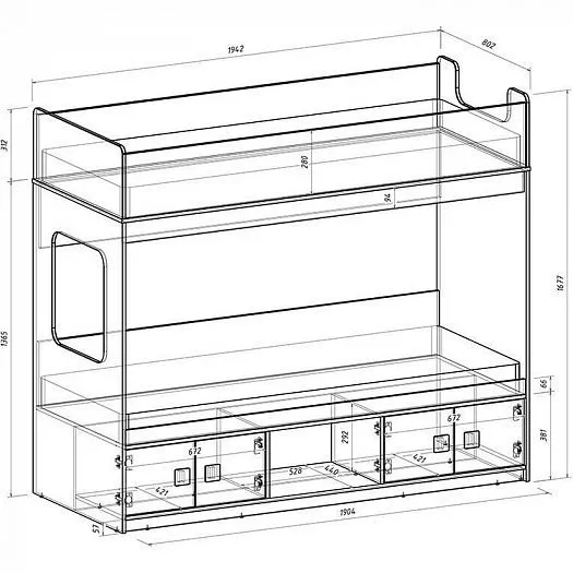 Двухъярусная кровать Легенда D605.3 (190*75) в Урае - uraj.mebel-e96.ru