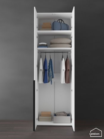 Шкаф с антресолью 800 мм Linnea MHR-2A-1 2450х800х510 (Белый-М 11.1.1) в Урае - uraj.mebel-e96.ru