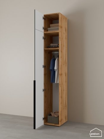 Шкаф с антресолью 400 мм Linnea MHR-1A-1 2450х400х510 (ДВ-М 11.1.25) в Урае - uraj.mebel-e96.ru