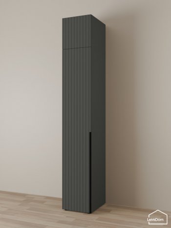 Шкаф с антресолью 400 мм Linnea MHR-1A-4 2450х400х510 (Графит-М 11.1.25) в Урае - uraj.mebel-e96.ru