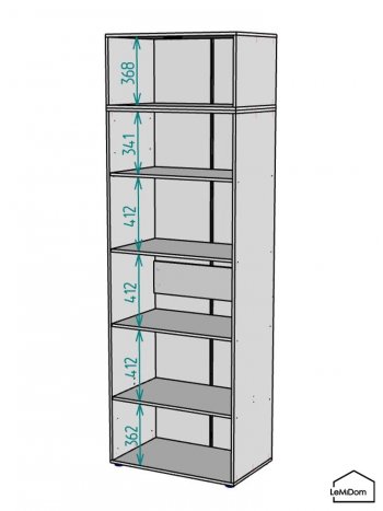 Шкаф с антресолью 800 мм Linnea MHR-2A-2 2450х800х510 (Графит-М 11.1.25) в Урае - uraj.mebel-e96.ru