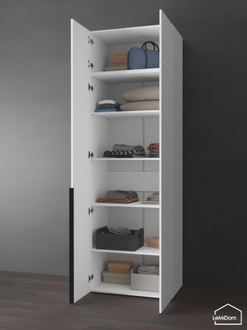 Шкаф с антресолью 800 мм Linnea MHR-2A-2 2450х800х510 (Белый-М 11.1.2) в Урае - uraj.mebel-e96.ru