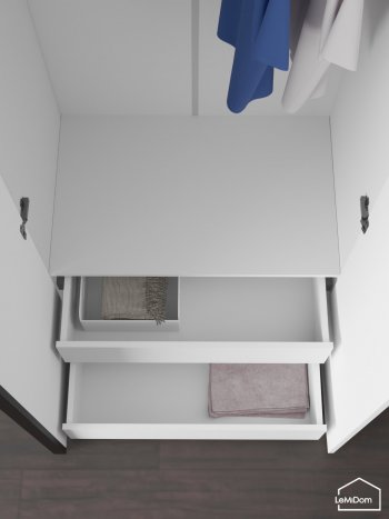 Шкаф с антресолью 800 мм Linnea MHR-2A-3 2450х800х510 (Белый-М 11.1.2) в Урае - uraj.mebel-e96.ru