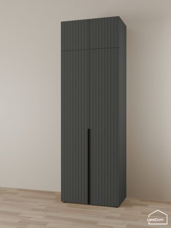 Шкаф с антресолью 800 мм Linnea MHR-2A-3 2450х800х510 (Графит-М 11.1.25) в Урае - uraj.mebel-e96.ru