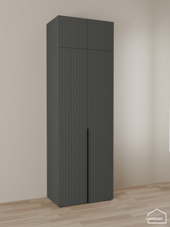 Шкаф с антресолью 800 мм Linnea MHR-2A-4 2450х800х510 (Графит-М 11.1.25) в Урае - uraj.mebel-e96.ru