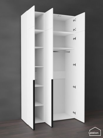 Шкаф с антресолью 1200 мм Linnea MHR-3A-1 2450х1200х510 (Белый-М 11.1.1) в Урае - uraj.mebel-e96.ru